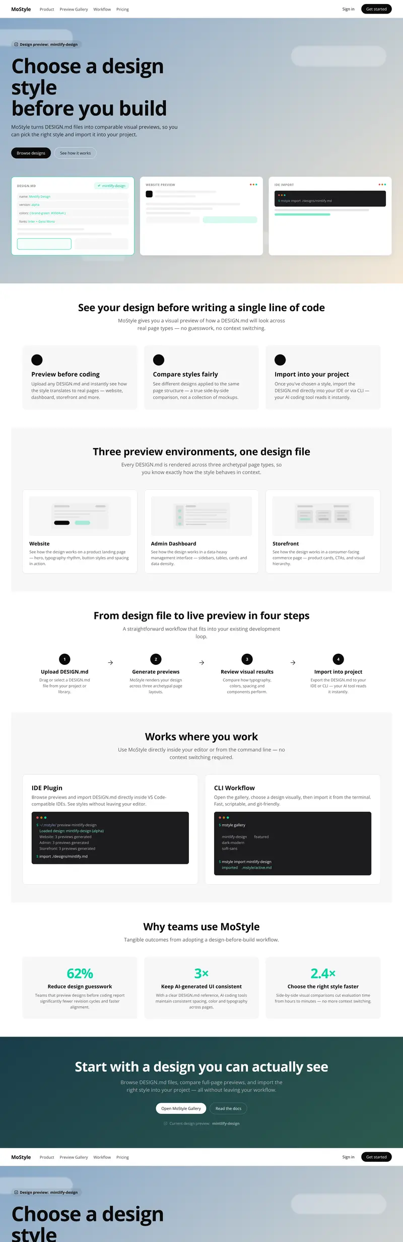 mintlify-design UI preview
